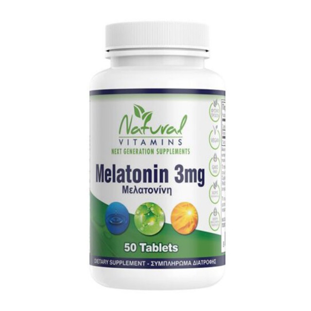 MELATONIN 3mg, 50 Chewable Tablets